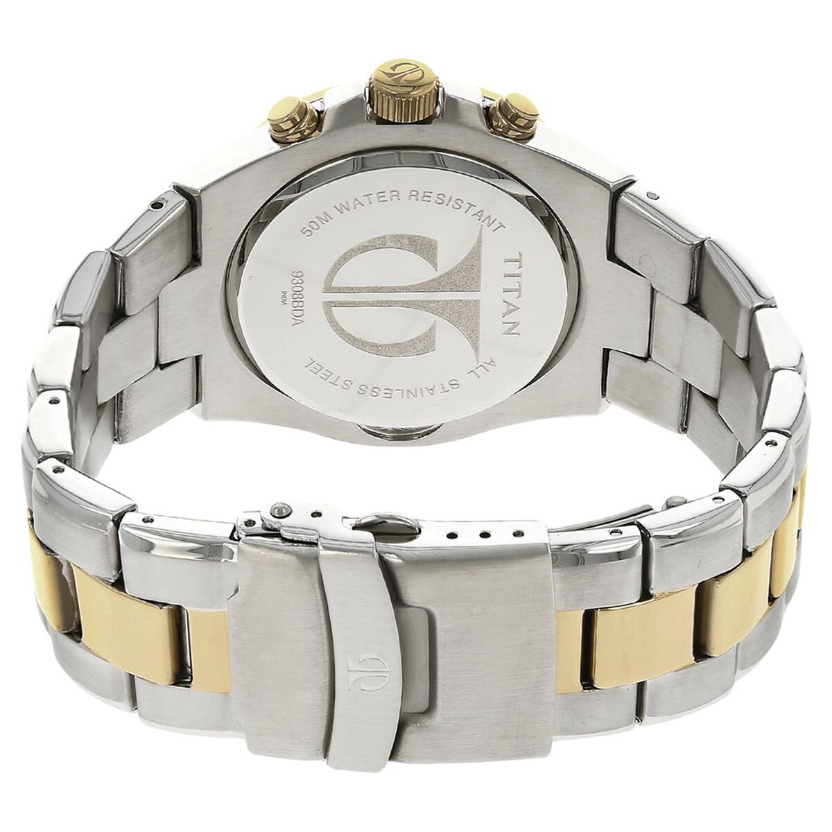 Titan Chronograph White Dial Stainless Steel Strap watch for Men 4