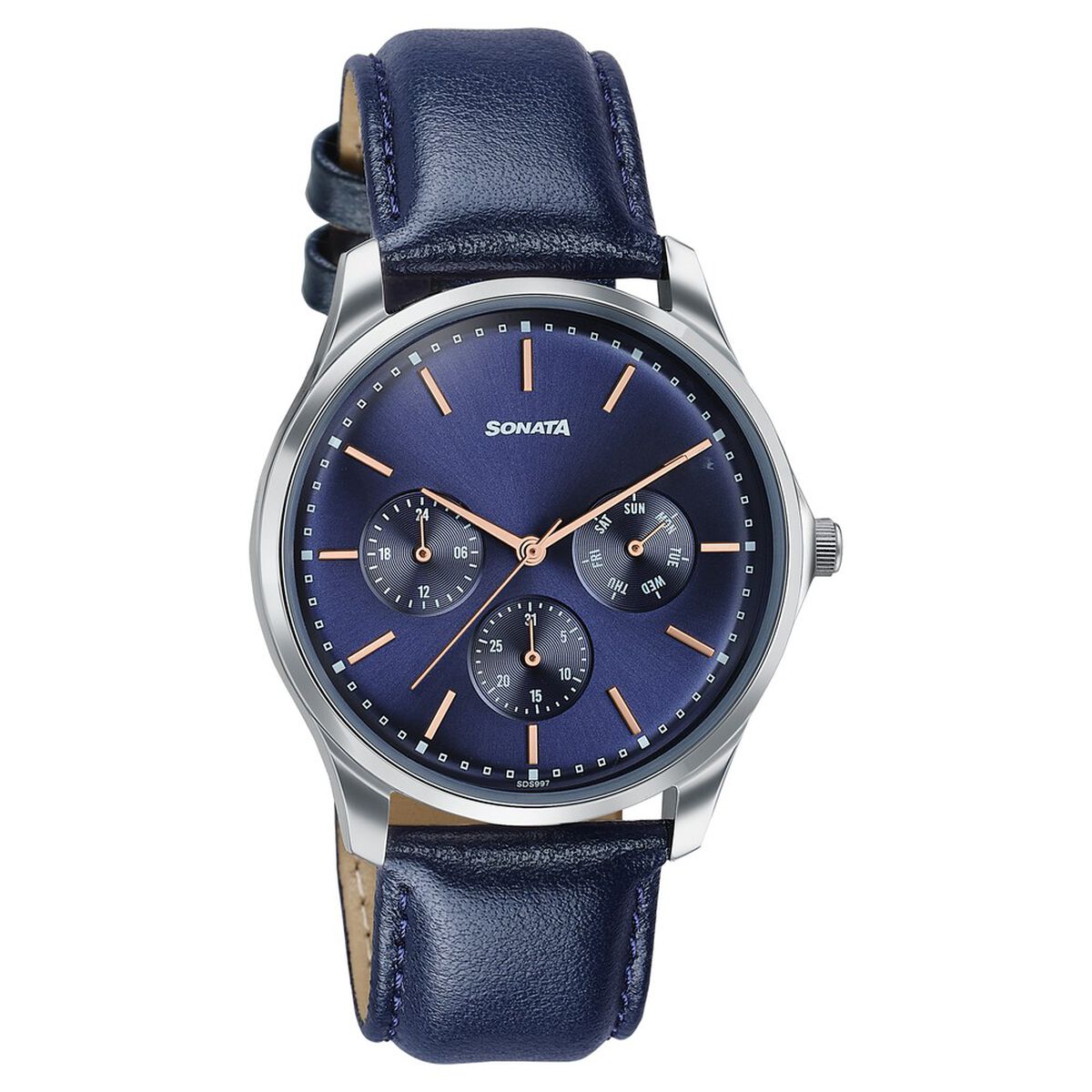 Sonata Men's Work Wear navy dial Watch - Premium Multifunction design for everyday style 2