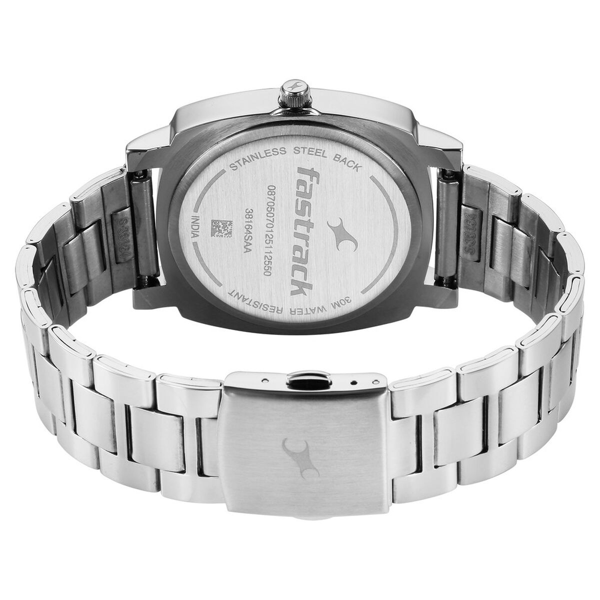 Fastrack Stunners X Quartz Analog Grey Dial Stainless Steel Strap Watch For Guys 5