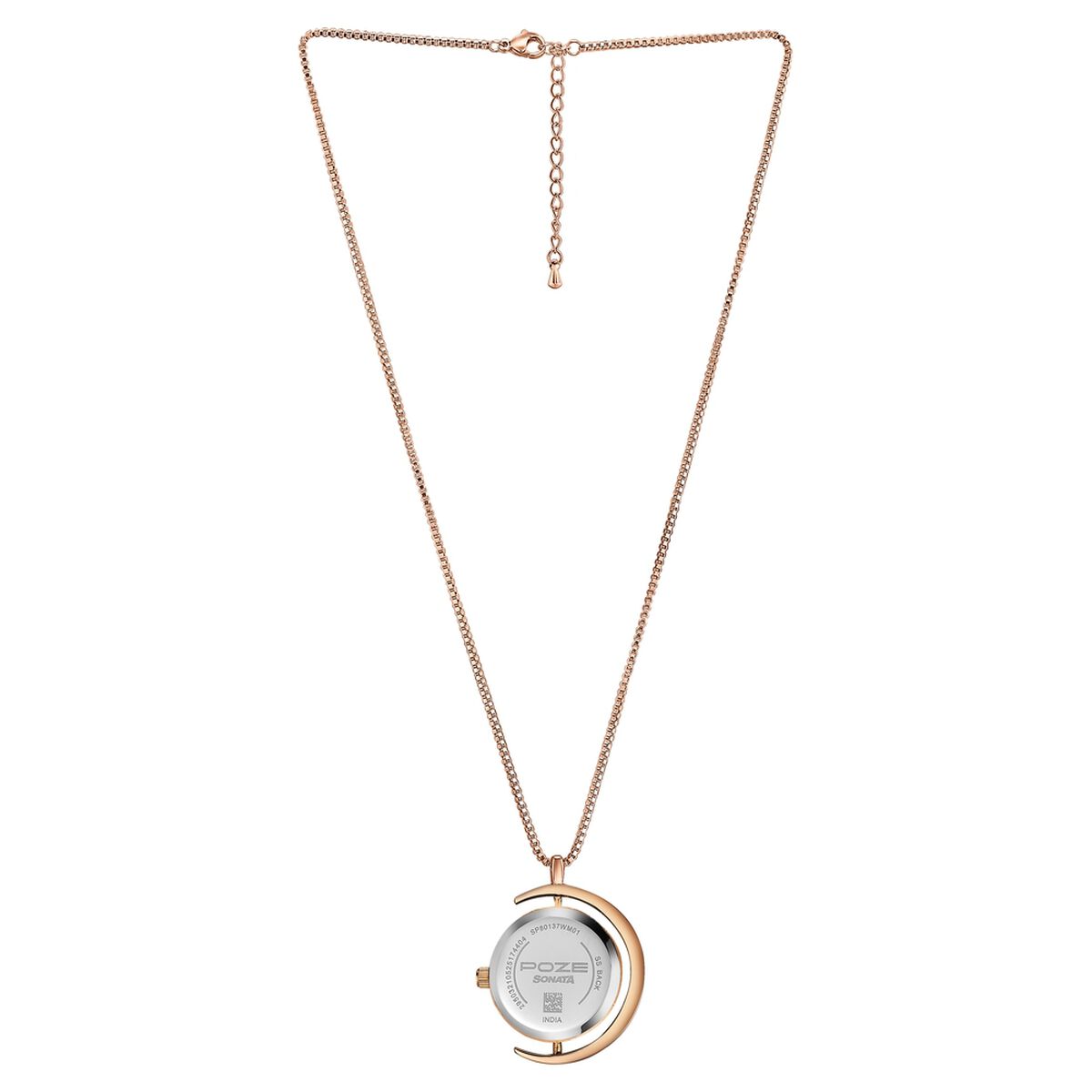 Sonata Poze Quartz Analog White Dial Rose Gold Metal Strap Watch For Women 3
