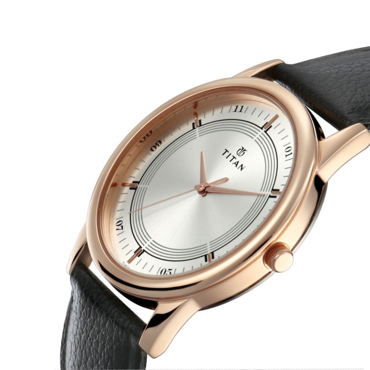 Titan Bandhan Silver Dial Analog Leather Strap watch for Couple 2