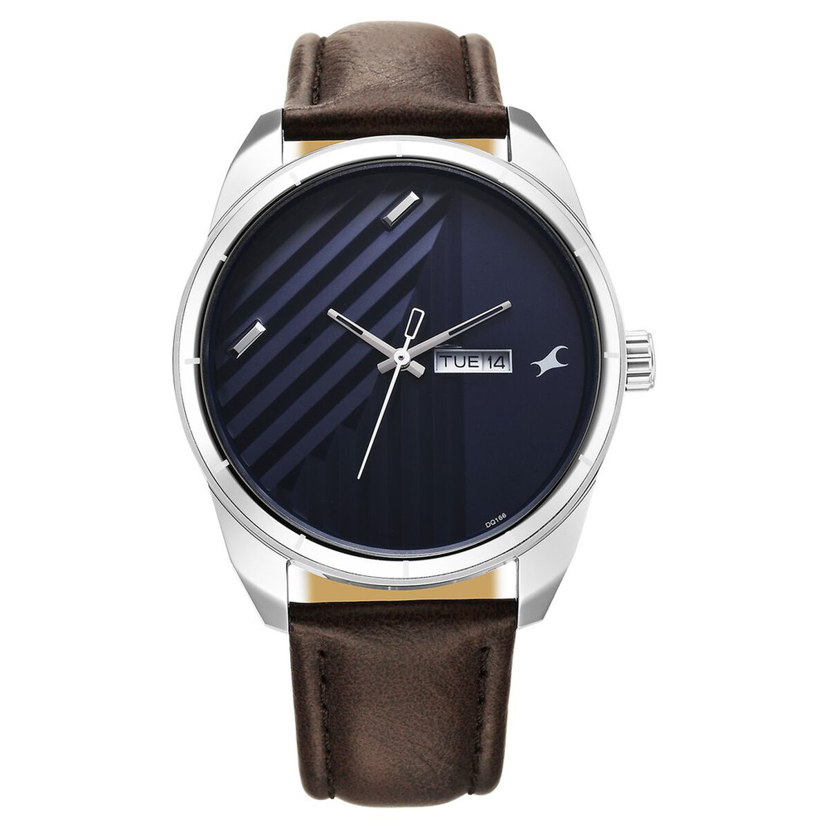 Fastrack Fleek Quartz Analog with Day and Date Blue Dial Leather Strap Watch For Guys 1