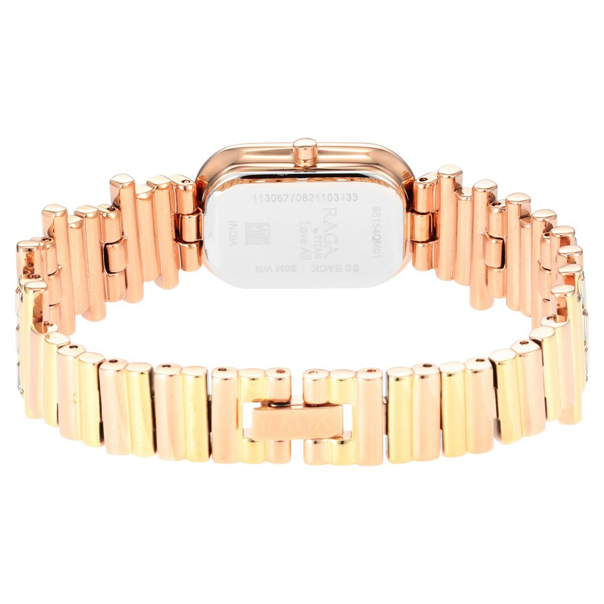 Titan Raga Love All Rose Gold Dial Analog Metal Strap Watch for Women 5