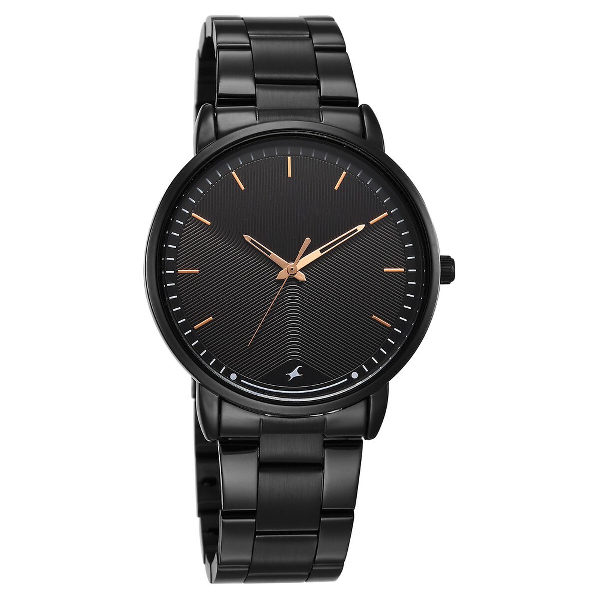 Fastrack Stunners Quartz Analog Black Dial Brown Stainless Steel Strap Watch For Guys 2