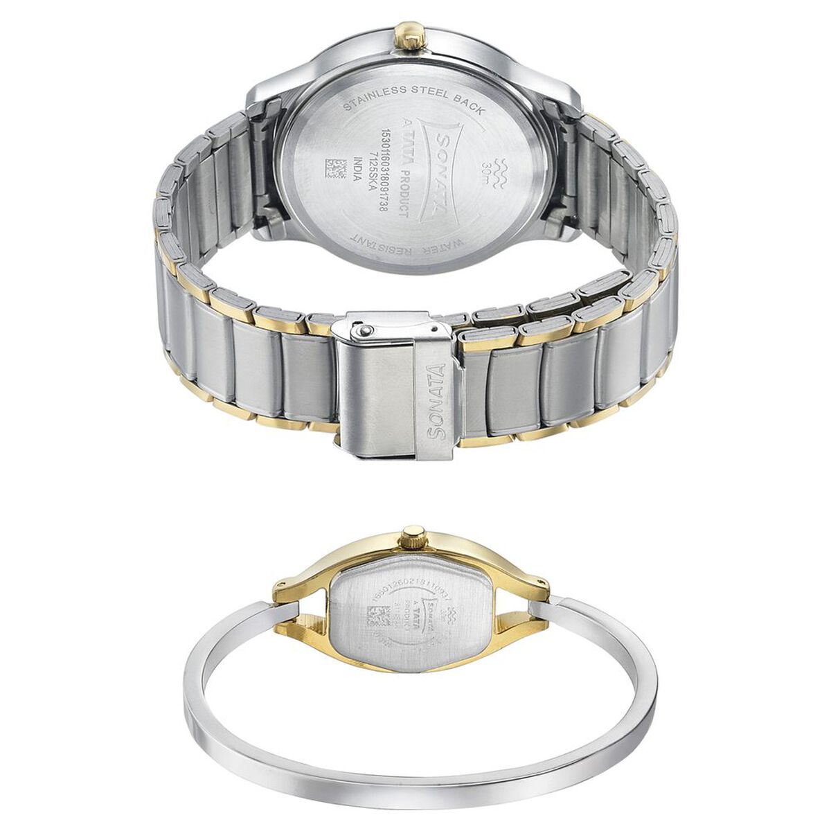 Sonata Quartz Analog Silver Dial Stainless Steel Strap Watch for Couple 4