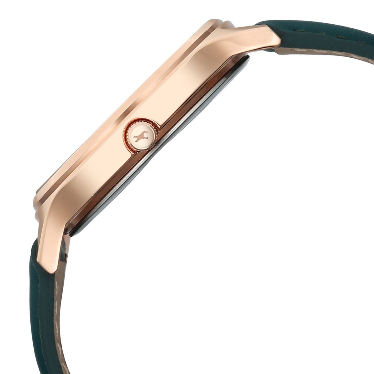 Fastrack Style Up Quartz Analog Green Dial Green Leather Strap Watch For Girls 4