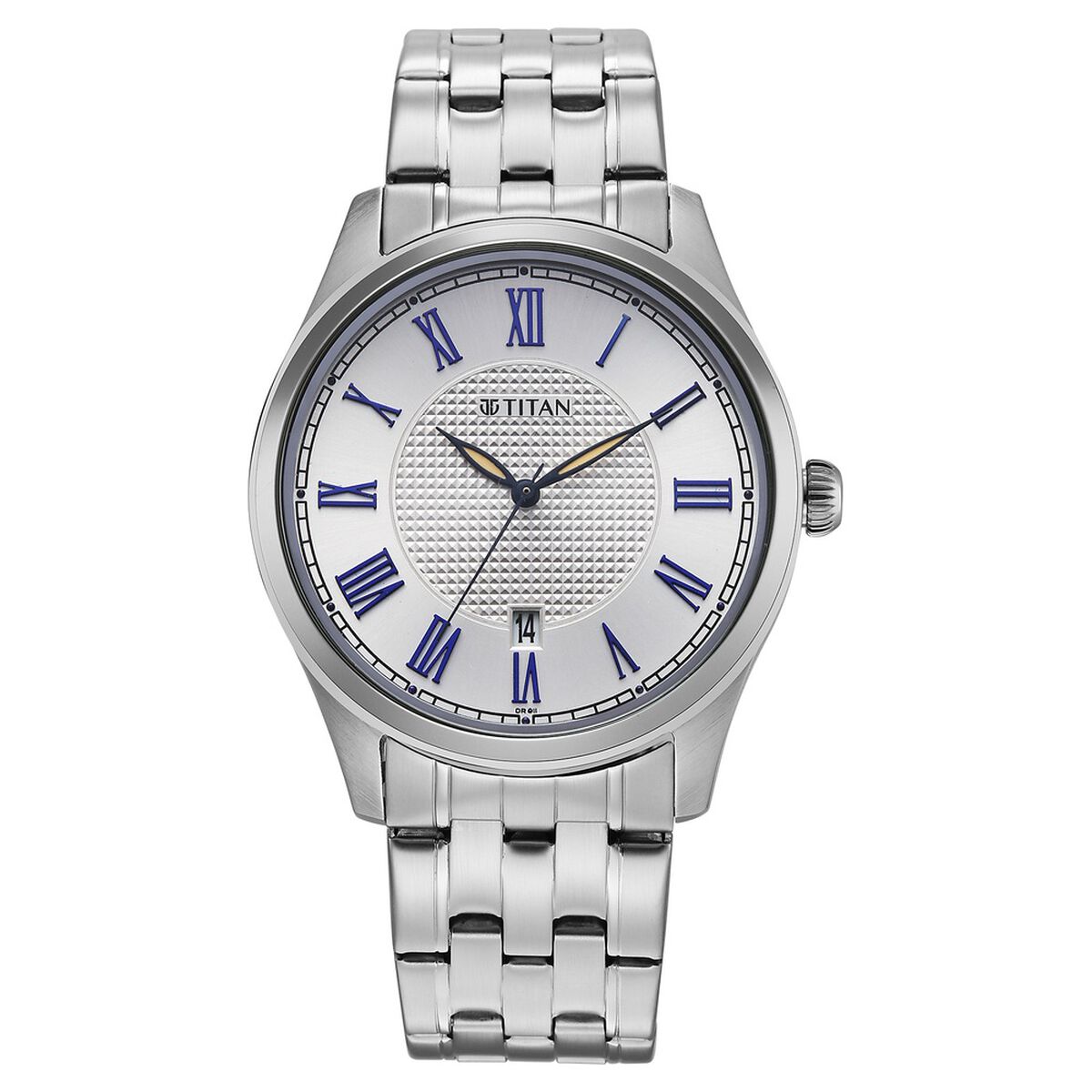 Titan Neo Roman Analog with Silver White Dial Silver Stainless Steel Strap Watch for Men 1