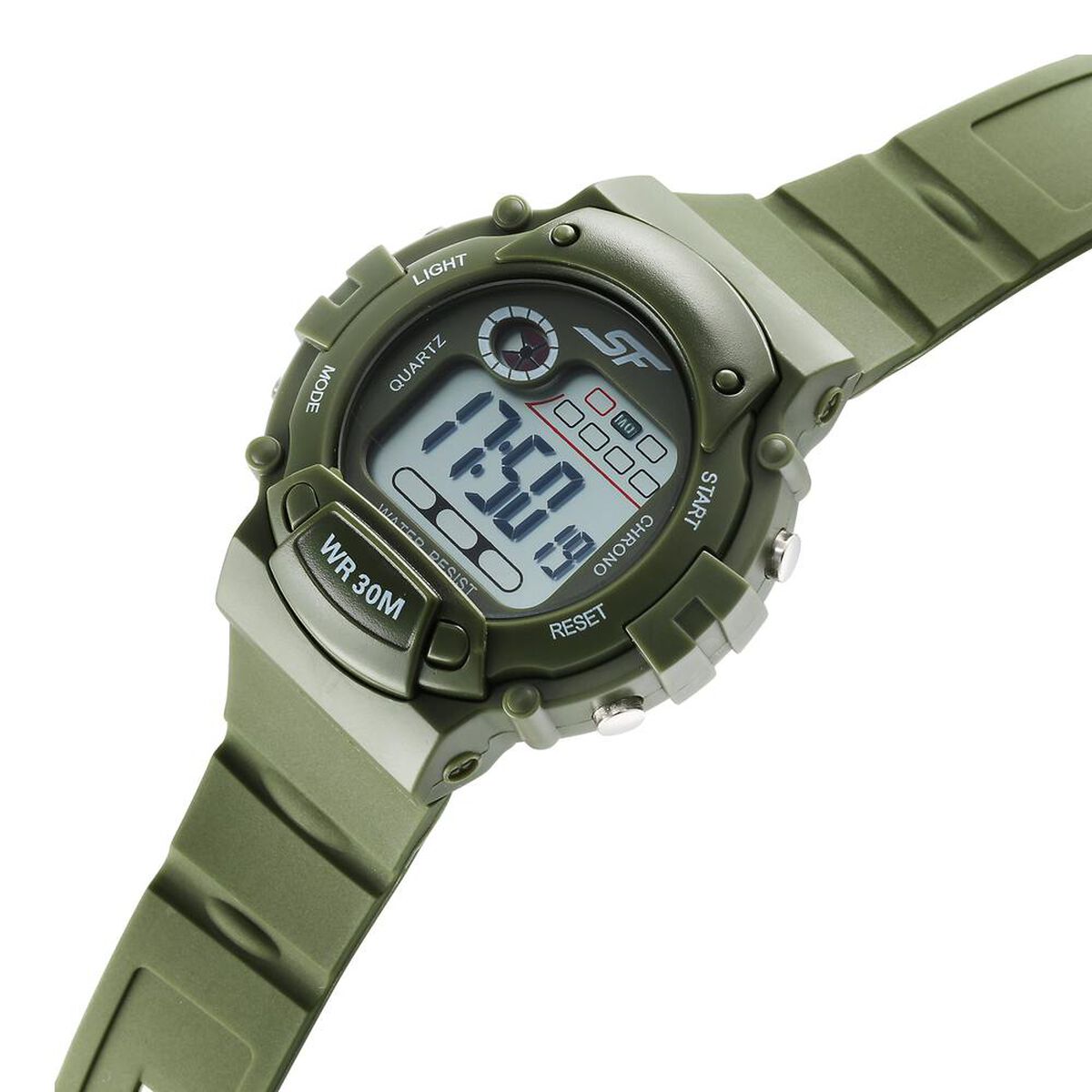 Sonata Digital Dial Green Plastic Strap Watch for Men 3