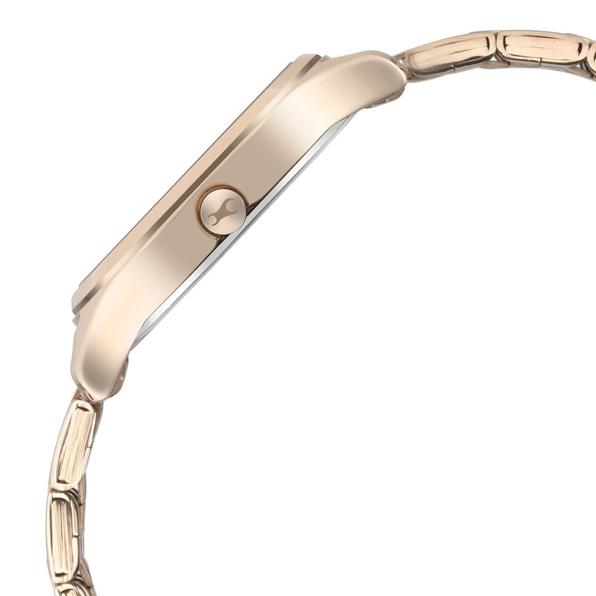 Fastrack Stunners Quartz Analog Rose gold Dial Metal Strap Watch for Girls 5