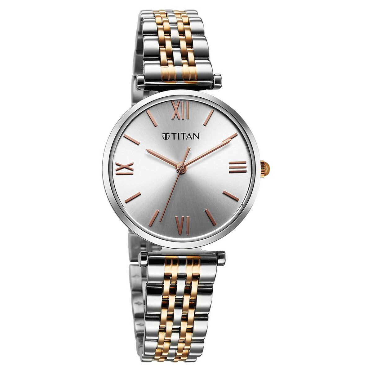 Titan Workmode Quartz Analog Silver Dial Metal Strap watch For Women 2