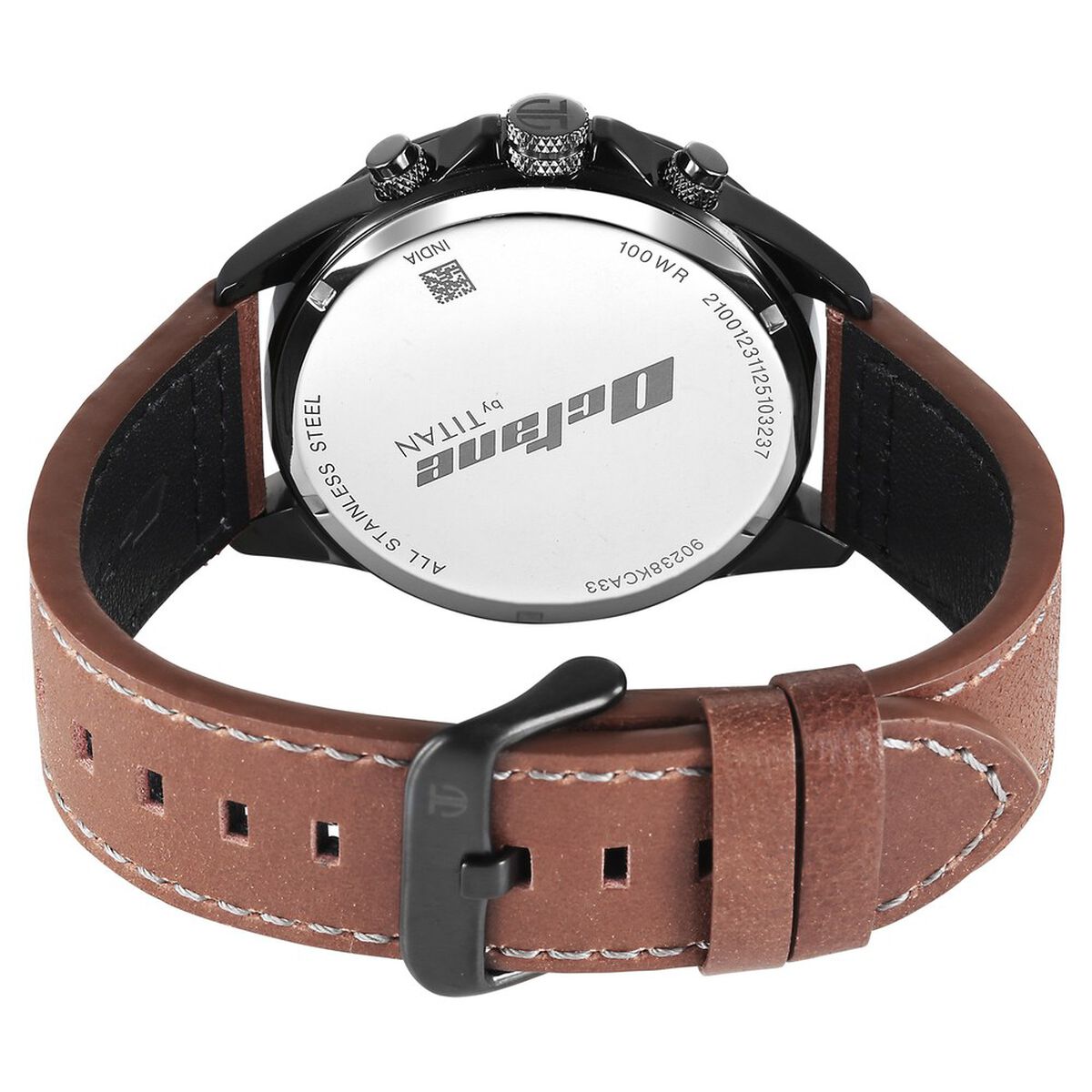 Titan Octane Cred Analog with Black Dial Brown Leather Strap Watch for Men 5