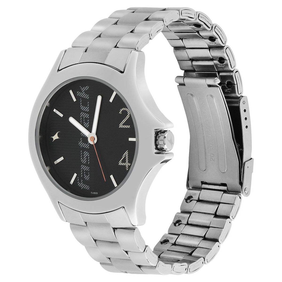 Fastrack Quartz Analog Black Dial Stainless Steel Strap Watch for Guys 3