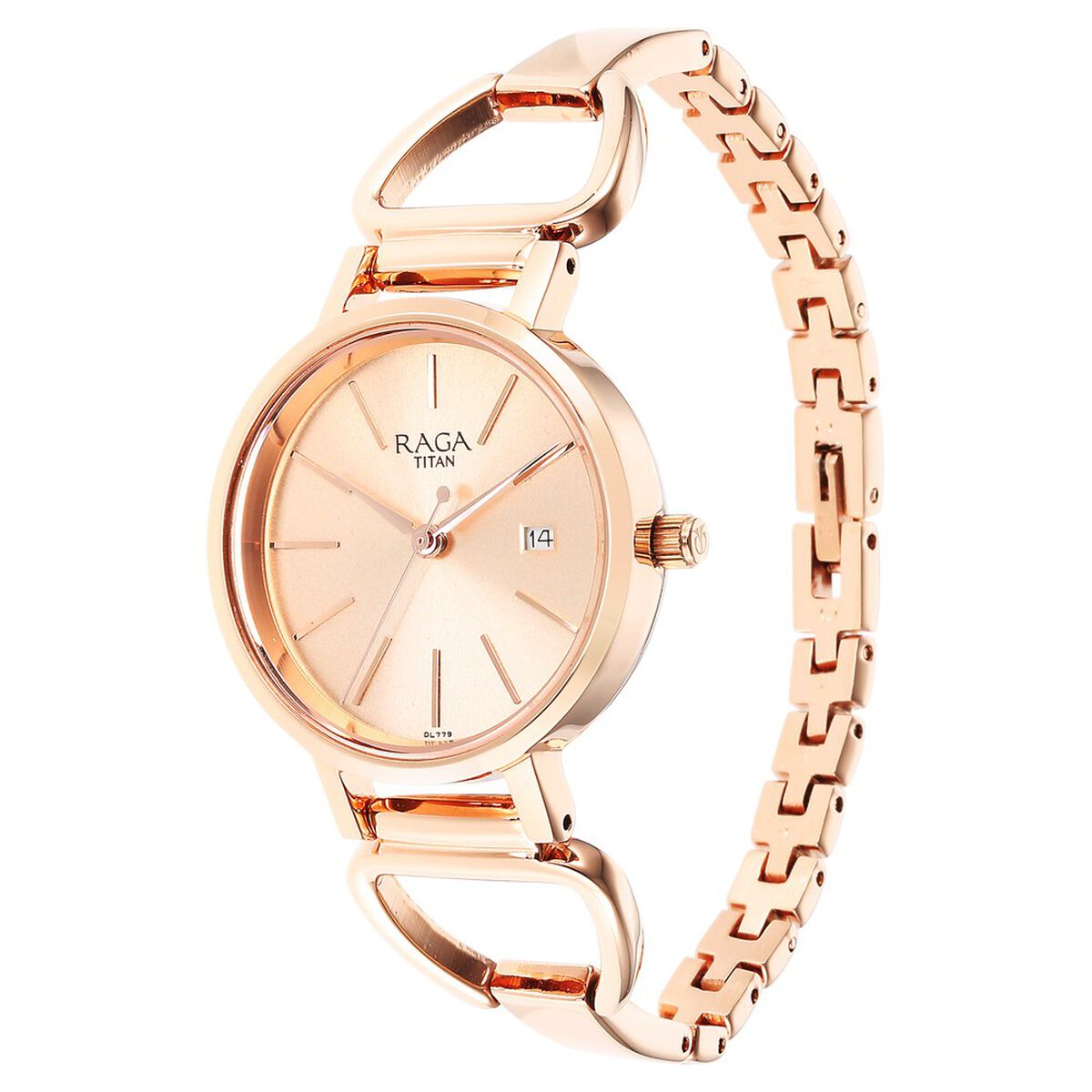 Titan Rose Gold Dial Quartz Analog with Date Watch for Women 3