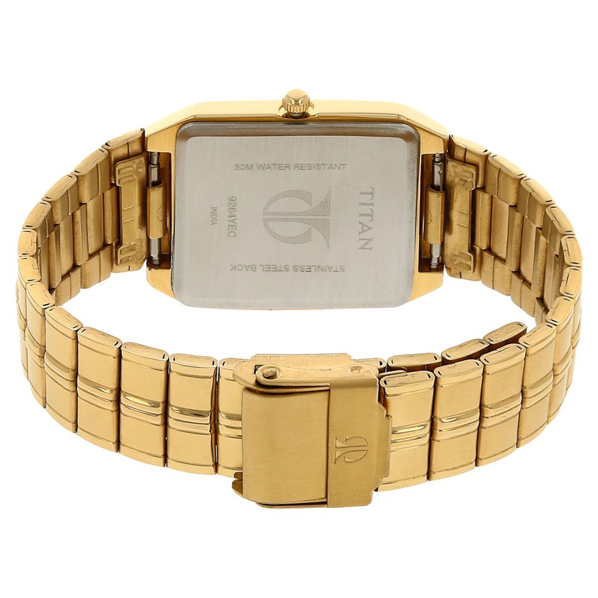 Titan Analog with Date Golden Dial Metal Strap watch for Men 4