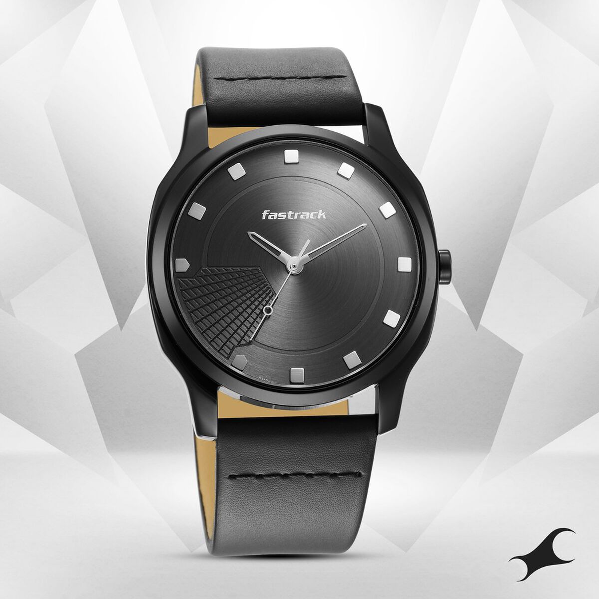 Fastrack Stunners Quartz Analog Anthracite Dial Leather Strap Watch for Guys 1