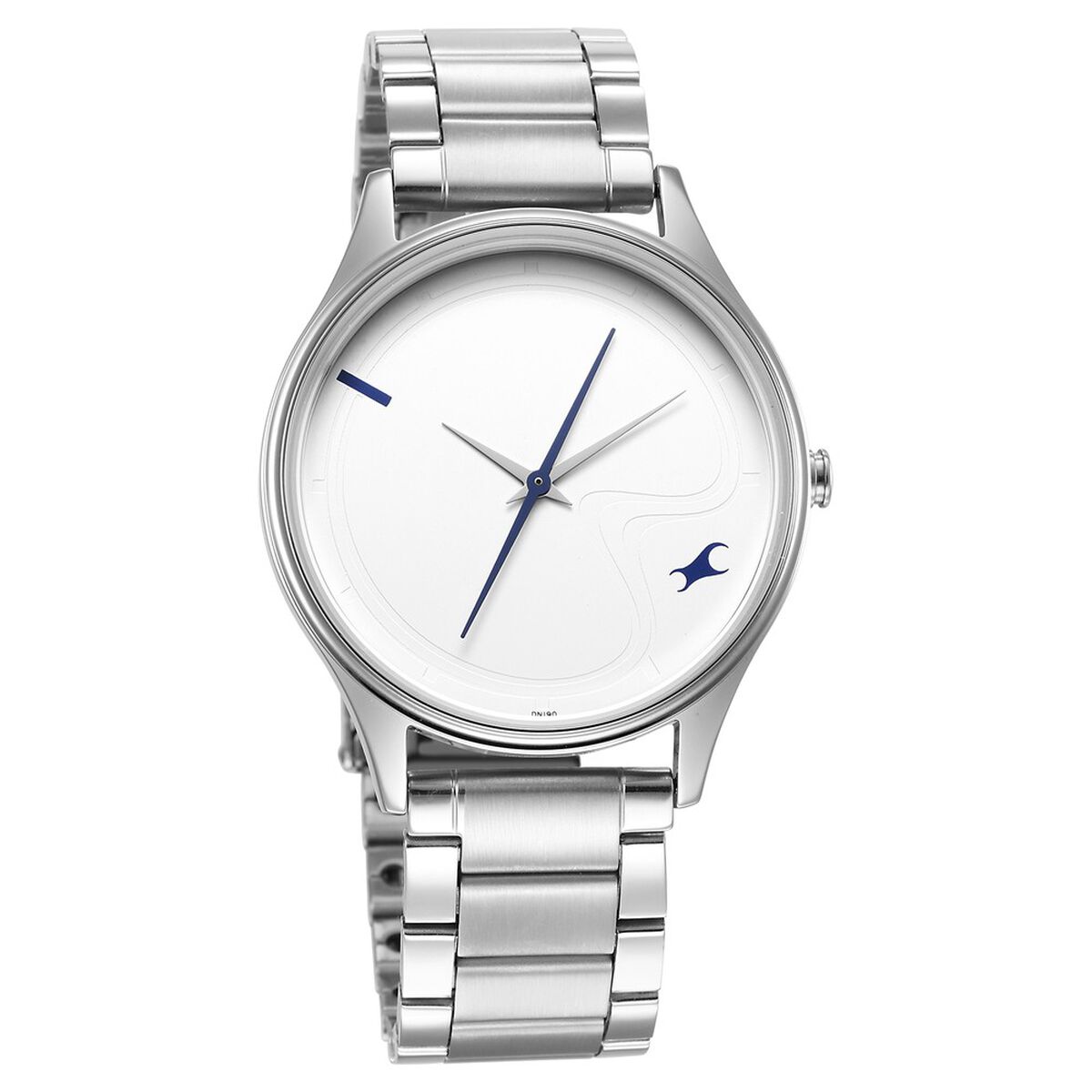 Fastrack Stunners Quartz Analog Silver Dial Metal Strap Watch for Guys 1