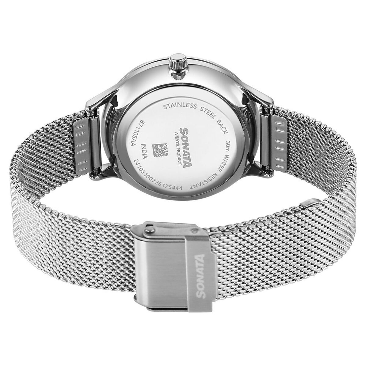 Sonata Festive Quartz Multifunction Silver Dial Metal Strap Watch For Women 5