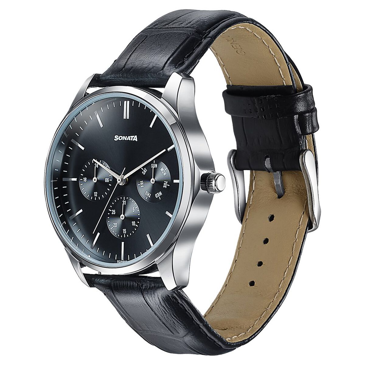 Sonata Men's Work Wear black dial Watch - Premium Multifunction design for everyday style 3