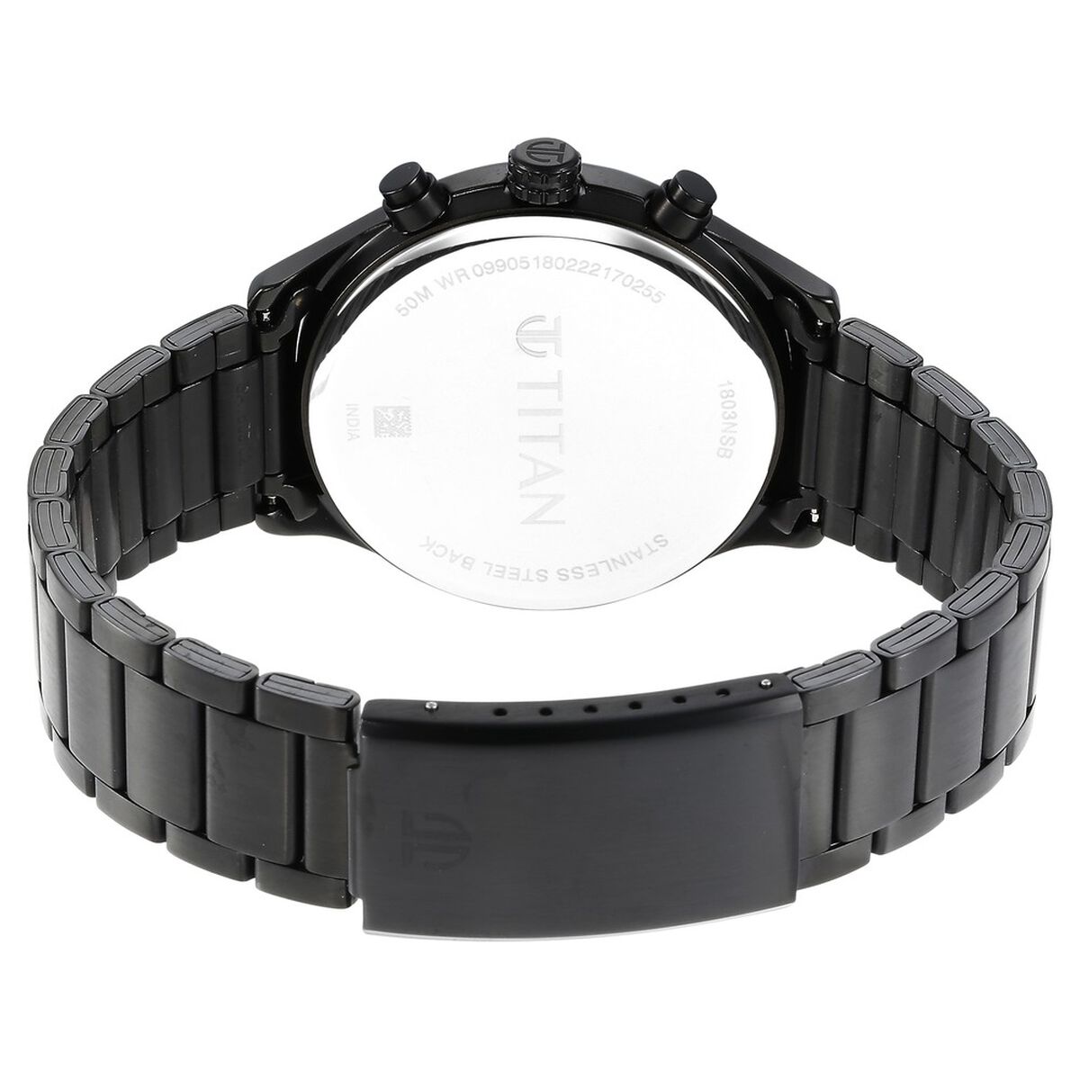 Titan Neo Black Dial Quartz Multifunction Stainless Steel Strap watch for Men 5