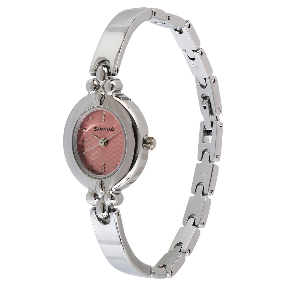 Sonata Quartz Analog Pink Dial Metal Strap Watch for Women 2