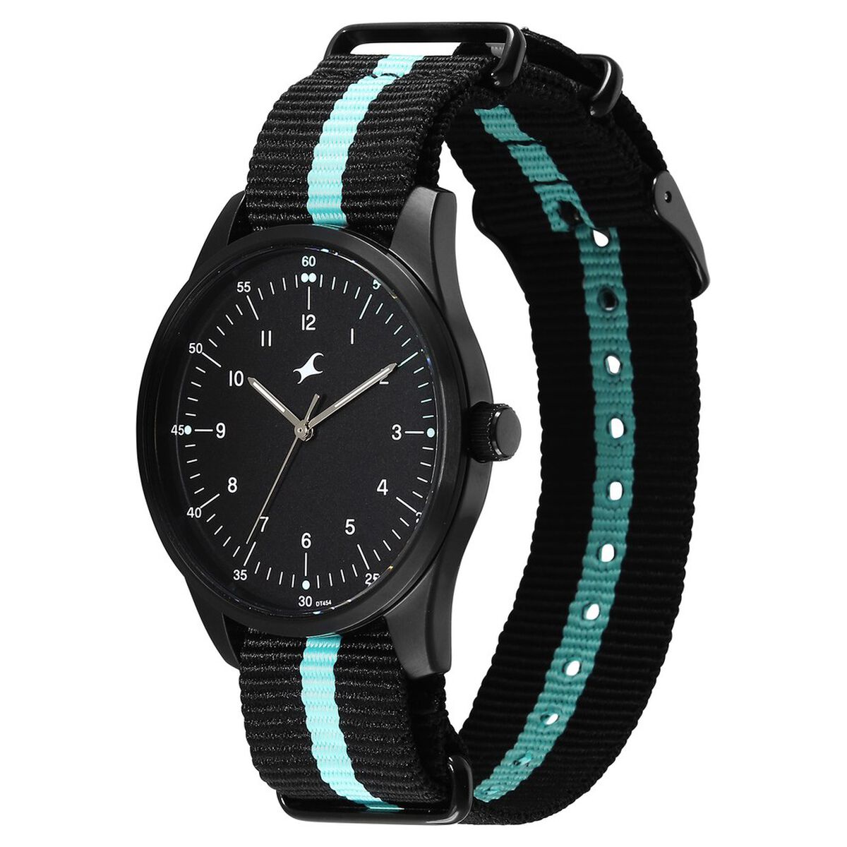 Fastrack Stunners Quartz Analog Black Dial Two Toned Nylon Strap Watch For Guys 3
