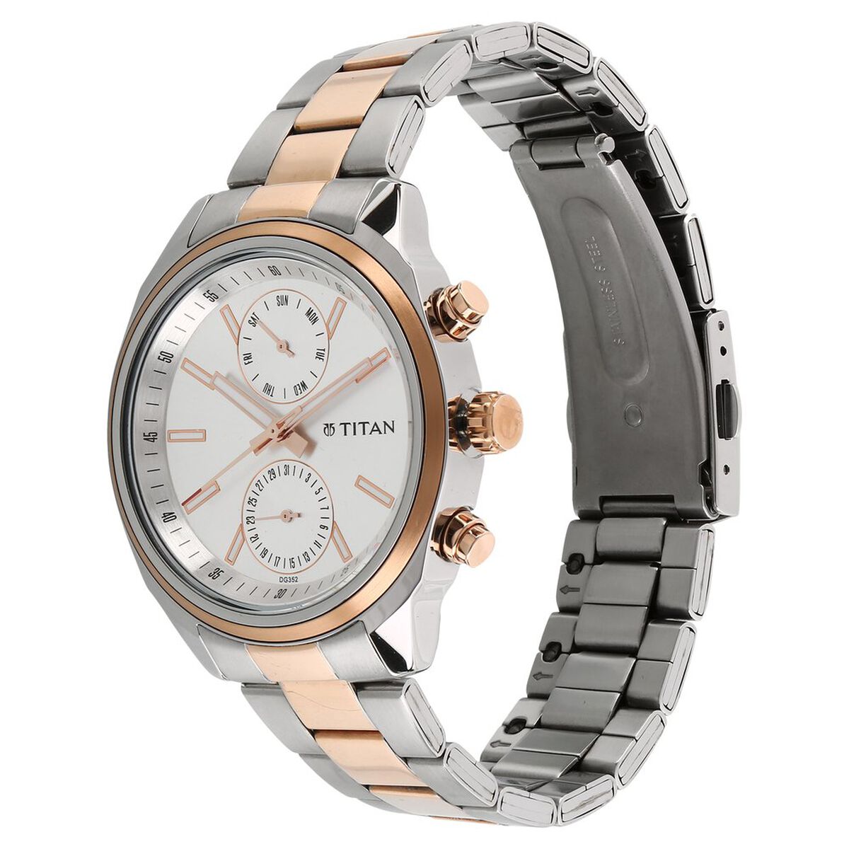 Titan Bandhan White Dial Quartz Multifunction Stainless Steel Strap watch for Couple 2