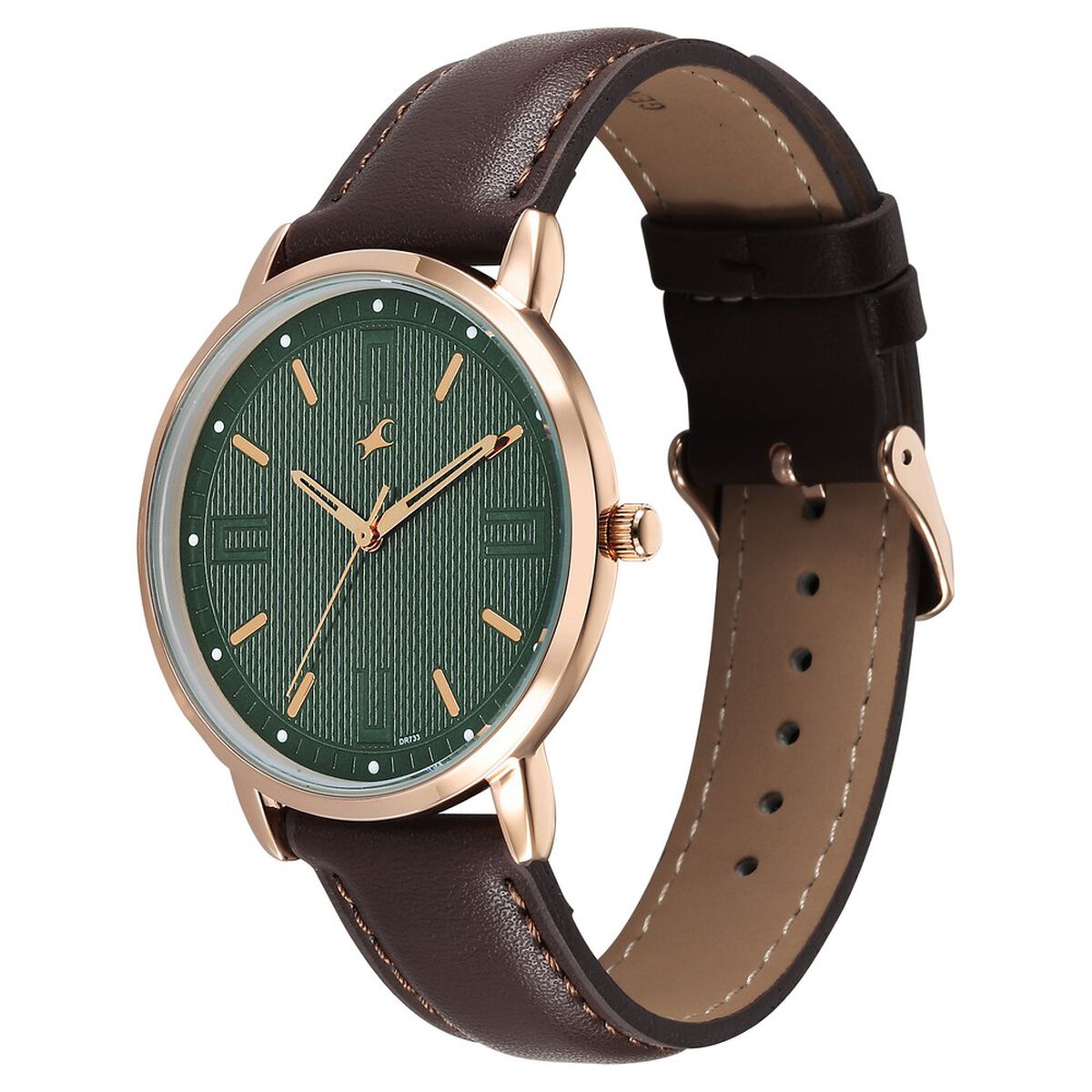 Fastrack Stunners X Quartz Analog Green Dial Leather Strap Watch For Guys 3