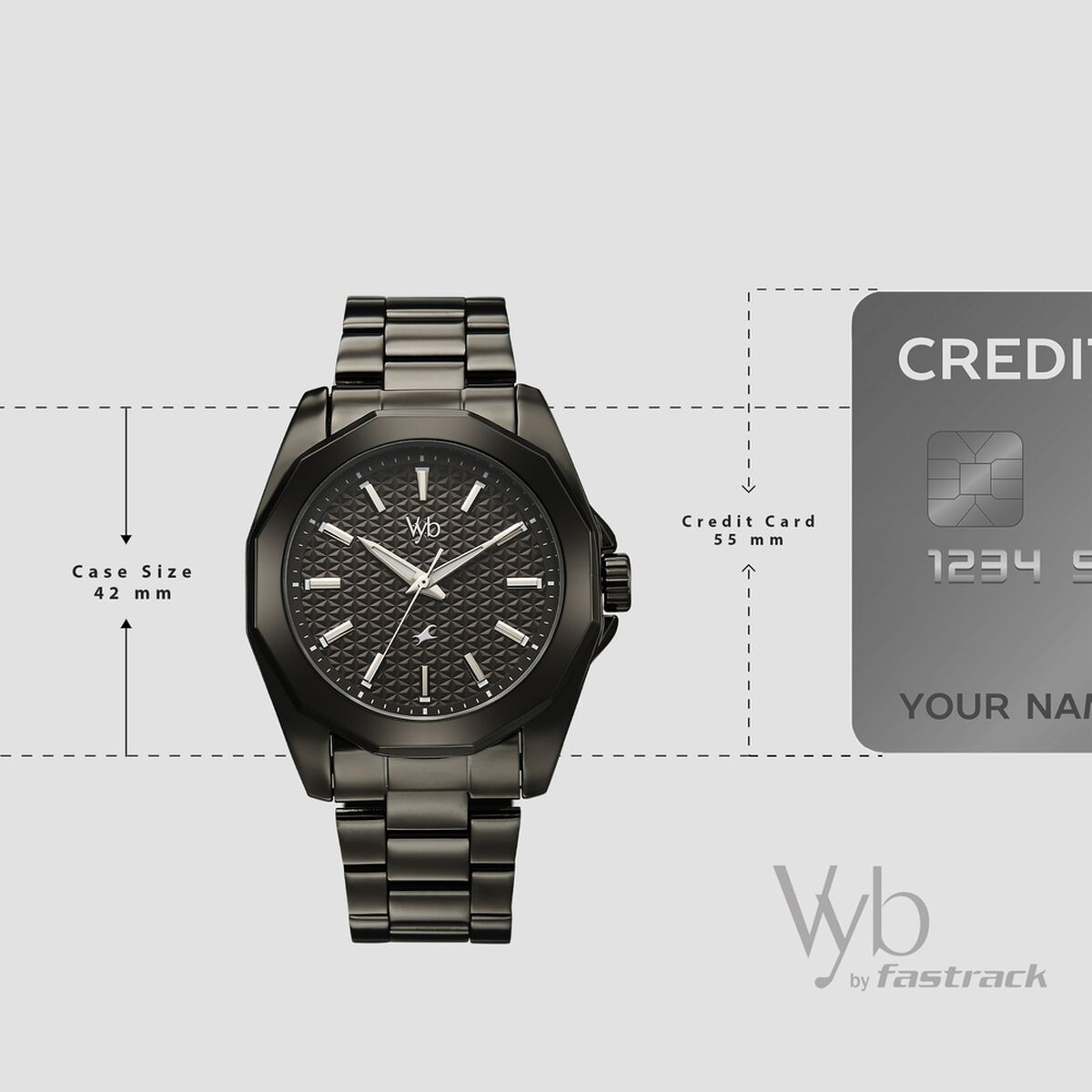 Vyb Challenger By Fastrack Quartz Analog Grey Dial Grey Stainless Steel Strap Watch For Guys 4