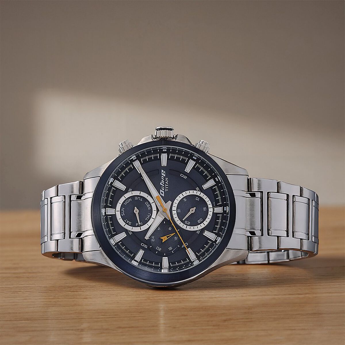 Titan Octane Blue Dial Quartz Multifunction Stainless Steel Strap watch for Men 1