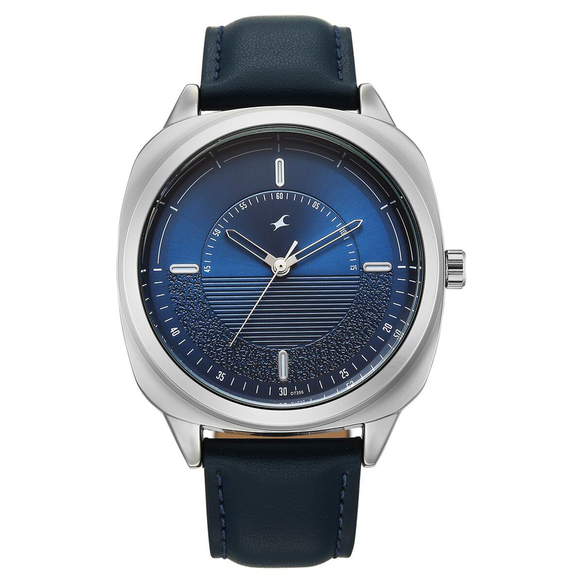 Fastrack Stunners Quartz Analog Blue Dial Grey Leather Strap Watch For Guys 1