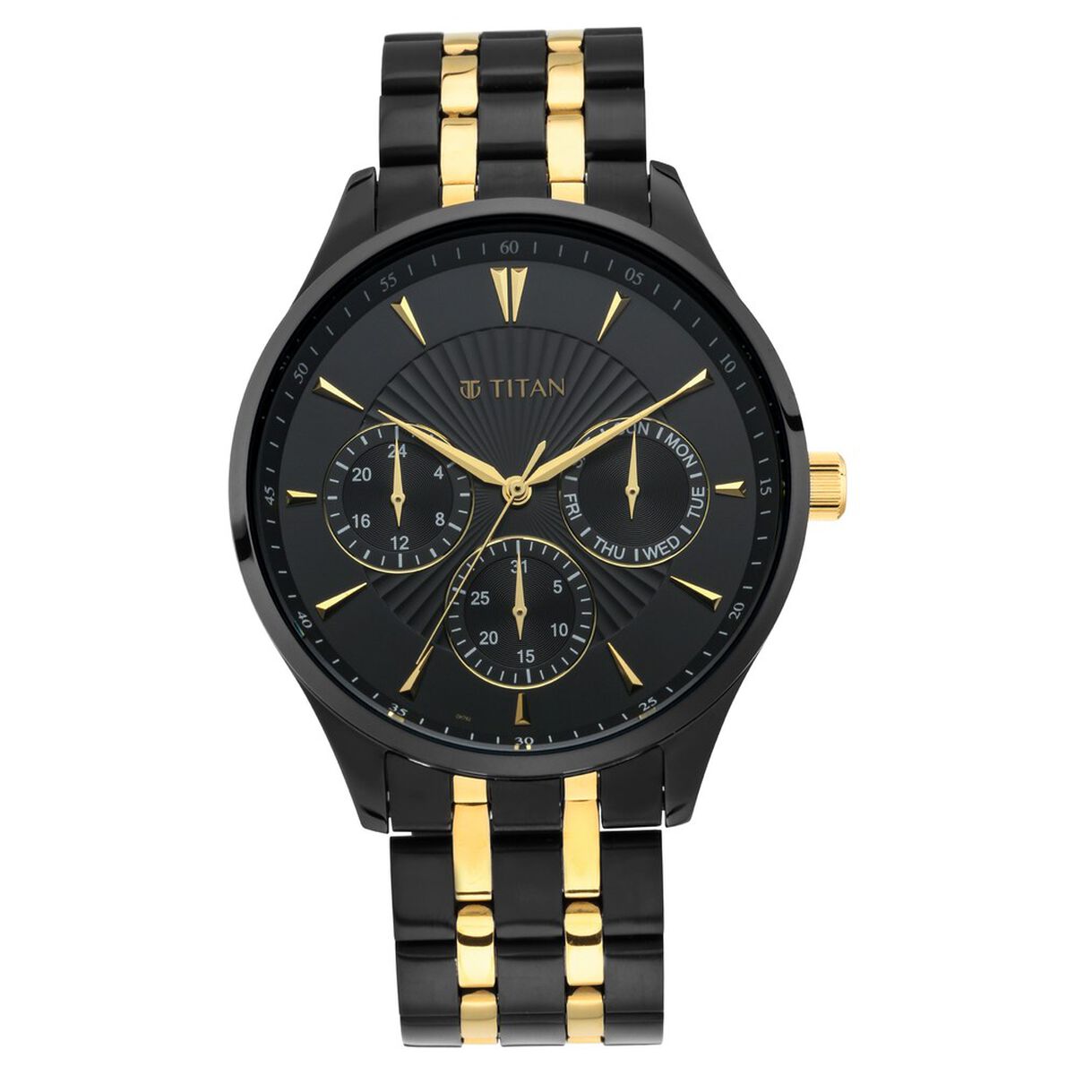 Titan Regalia Opulent Black Dial Multifunction Stainless Steel Strap watch for Men 2