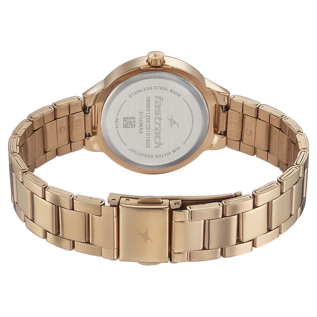 Fastrack Pulse Quartz Analog Pink Dial Stainless Steel Strap Watch for Girls 5