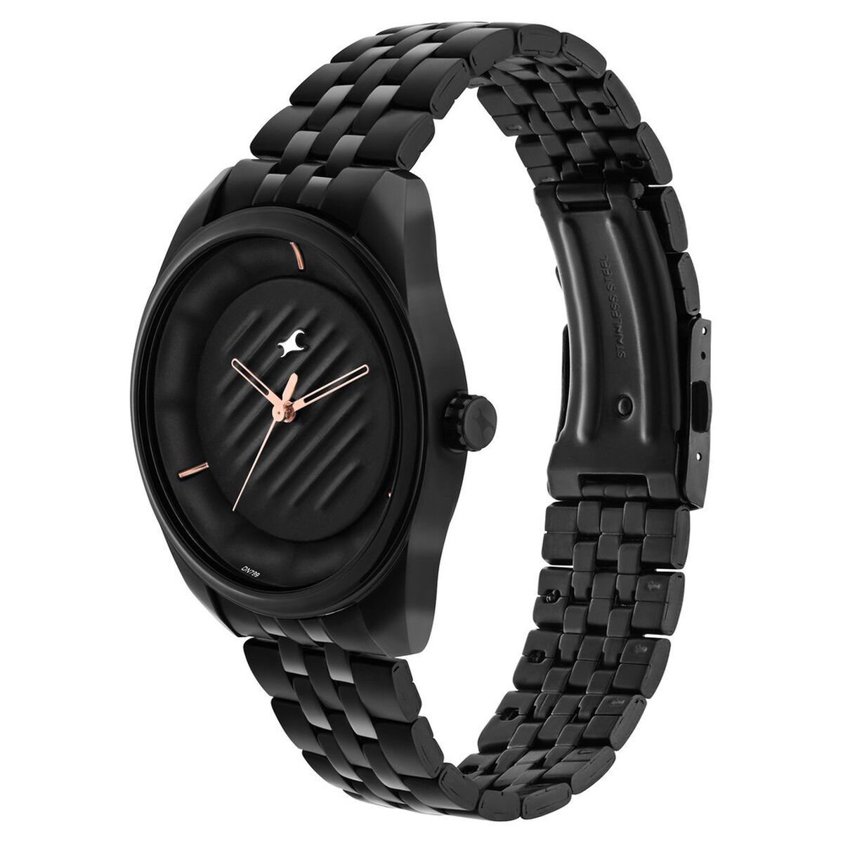 Fastrack Crush Quartz Analog Black Dial Stainless Steel Strap Watch for Guys 3
