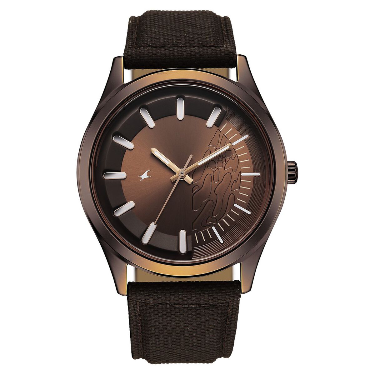 Fastrack Wild Quartz Analog Brown Dial Brown Leather Strap Watch For Guys 1