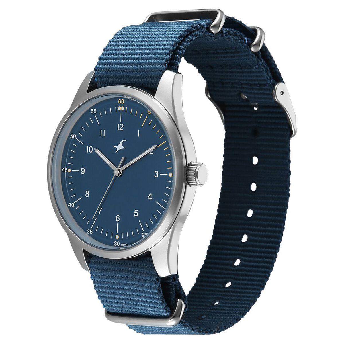 Fastrack Stunners Quartz Analog Blue Dial Blue Nylon Strap Watch For Guys 3