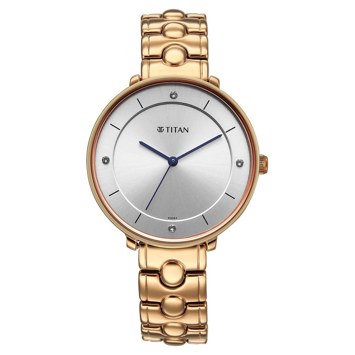 Titan Workwear Quartz Analog Grey Dial Rose Gold Colour Metal Strap Watch For Women 1