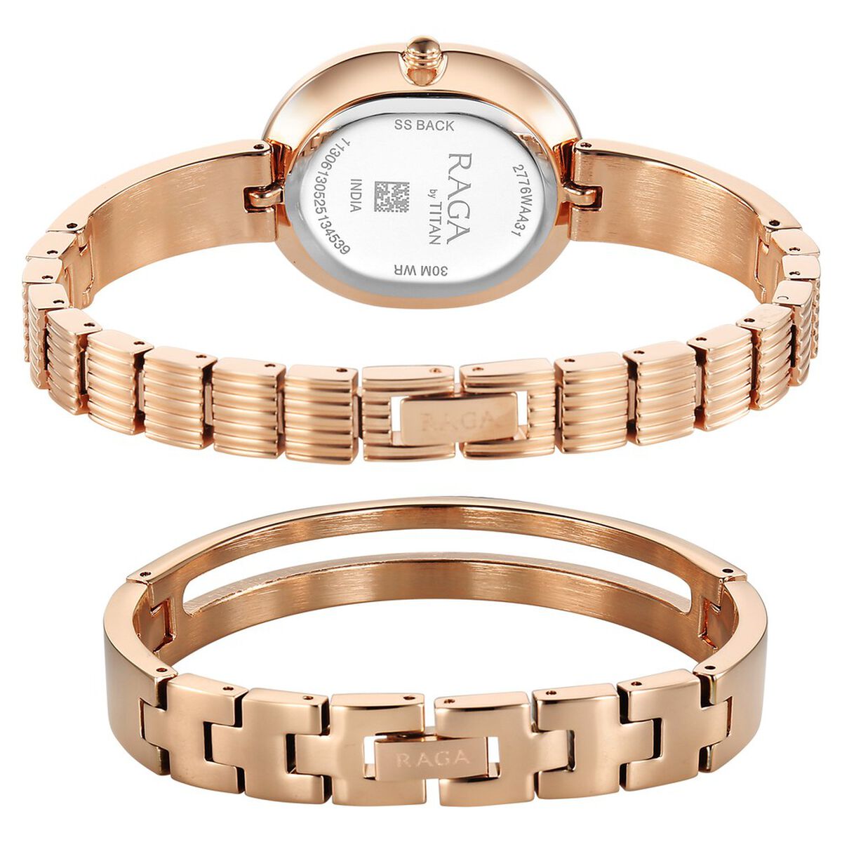 Titan Raga Contempore Quartz Analog Rose Gold Mother Of Pearl Dial Metal Strap Watch For Women 5