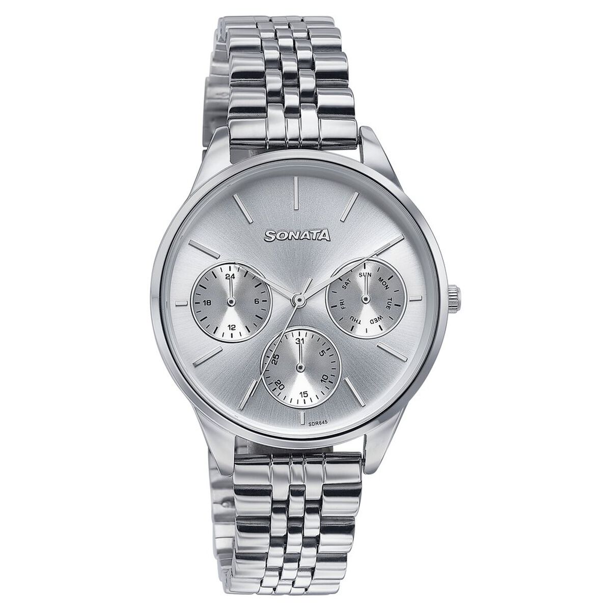 Sonata Wedding Edit Quartz Multifunction Silver Dial Stainless Steel Strap Watch For Women 3