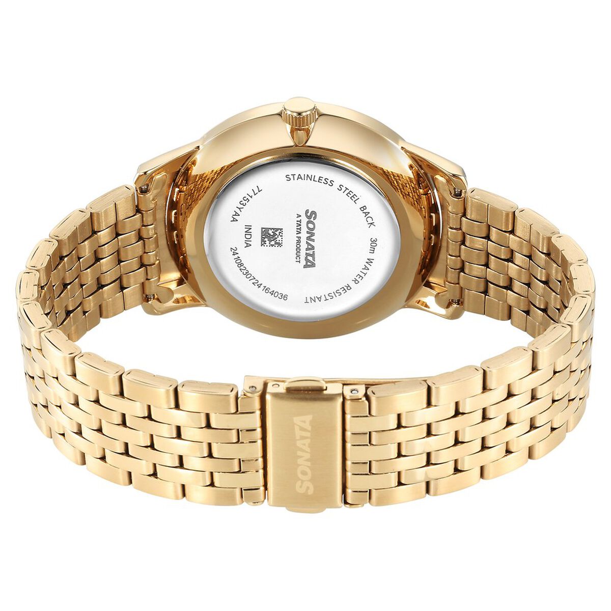 Sonata Wedding Quartz Analog Off White Dial Stainless Steel Strap Watch For Men 4
