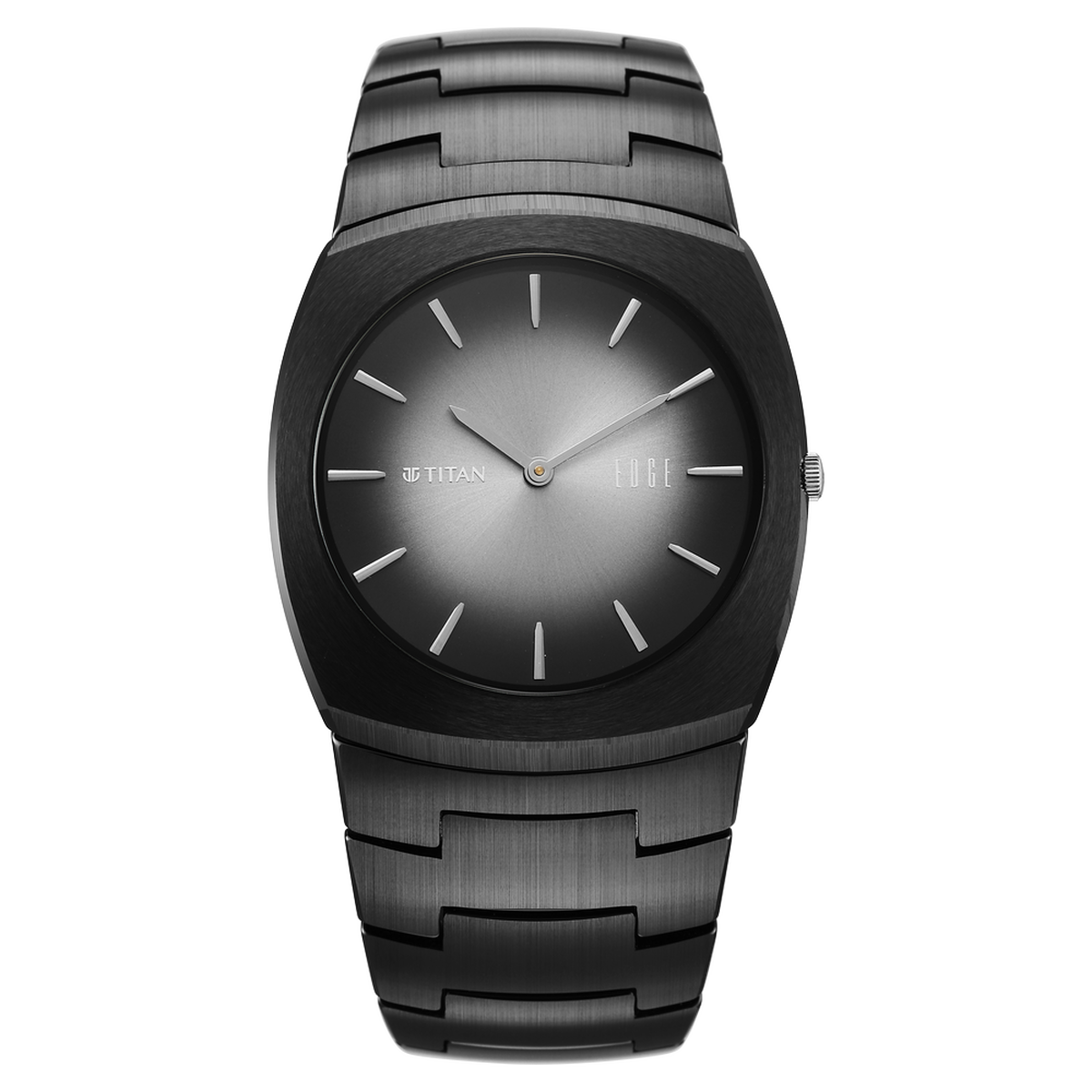 Titan Edge Fumage Quartz Analog Black Dial Black Ceramic Strap Watch For Men 1