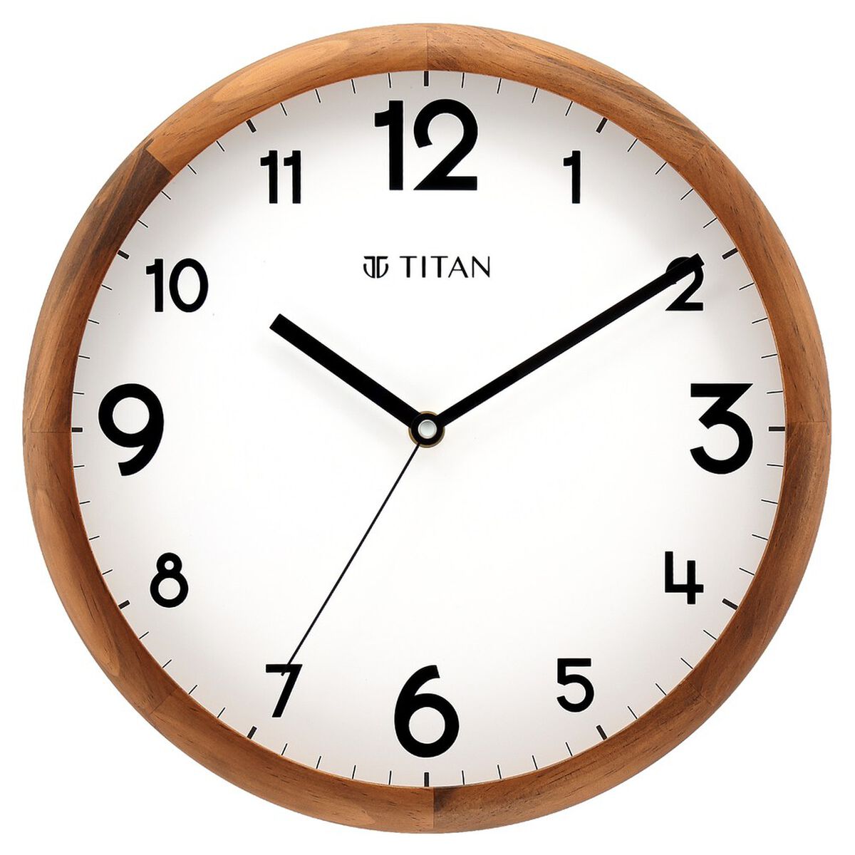 Titan Wooden Wall Clock White Dial and Silent Sweep - 30 cm x 30 cm (Medium) 2