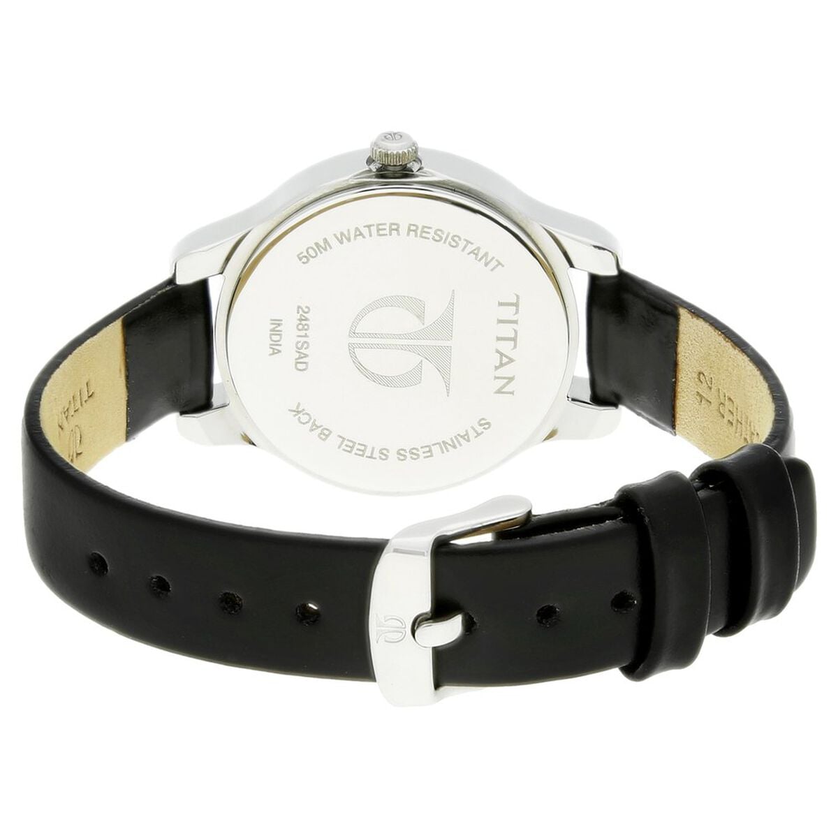 Titan Women's Chic minimalist watch with Blue dial and leather strap 4