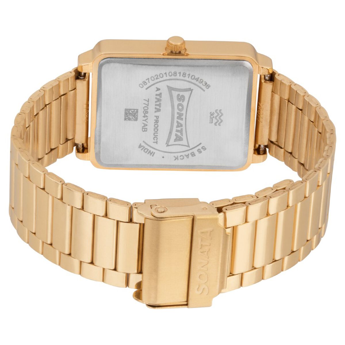 Sonata Quartz Analog with Day and Date White Dial Stainless Steel Strap Watch for Men 5