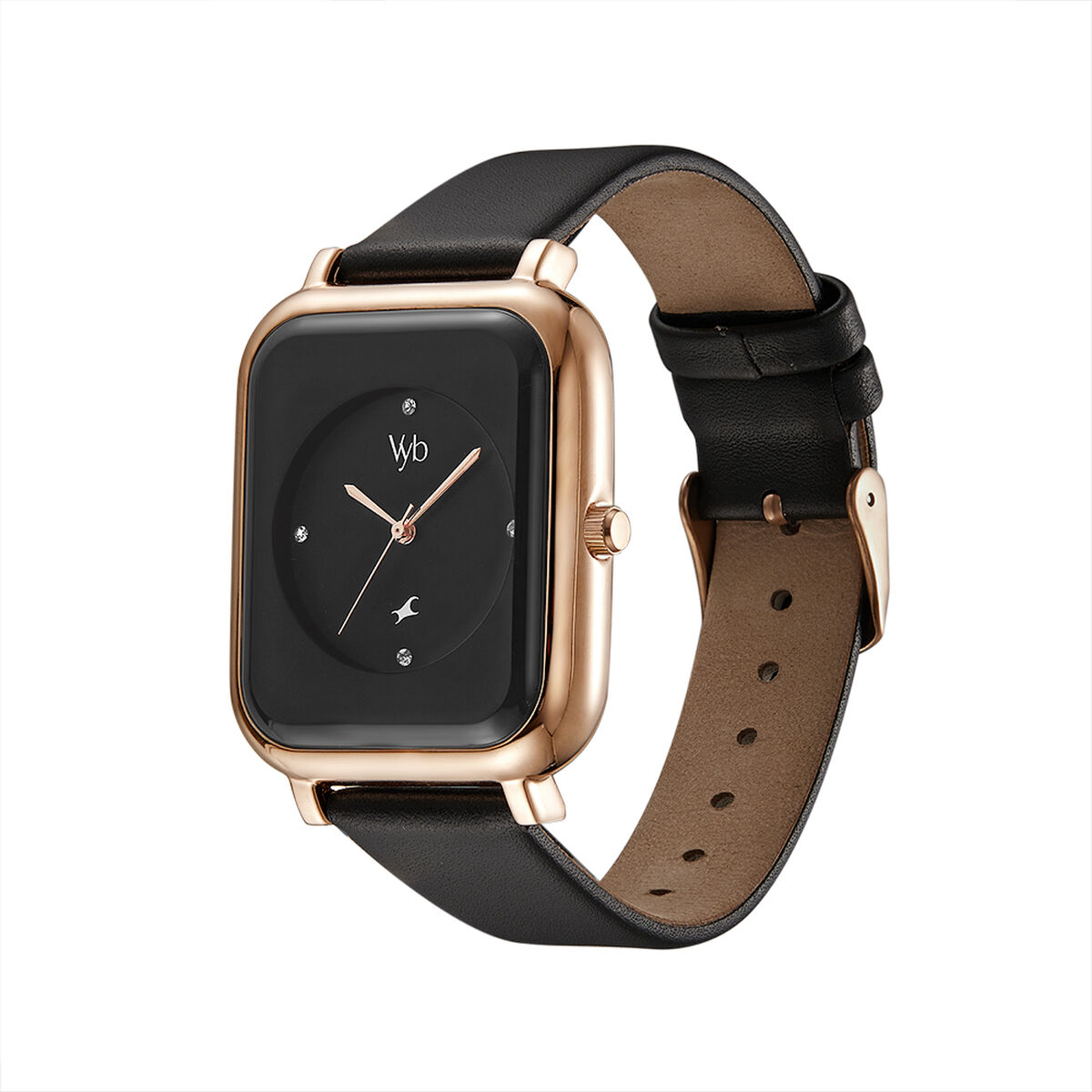 Fastrack Vyb Muse Quartz Analog Black Dial Leather Strap Watch for Girls 4