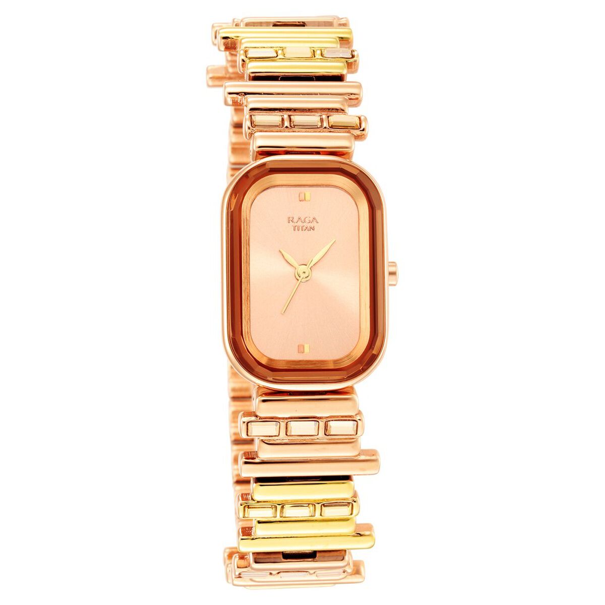 Titan Raga Love All Rose Gold Dial Analog Metal Strap Watch for Women 1