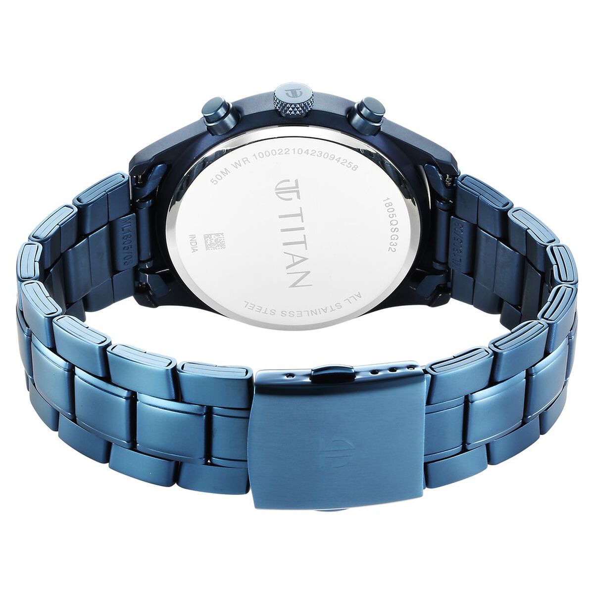 Titan Neo Splash Multifunction Blue Dial Blue Stainless Steel Strap Watch For Men 5