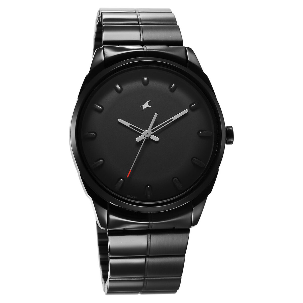 Fastrack Quartz Analog Black Dial Black Stainless Steel Strap Watch for Guys 2