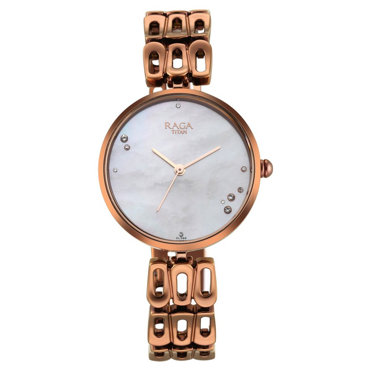 Titan Raga Chic Mother Of Pearl Dial Analog Metal Strap Watch for Women 3