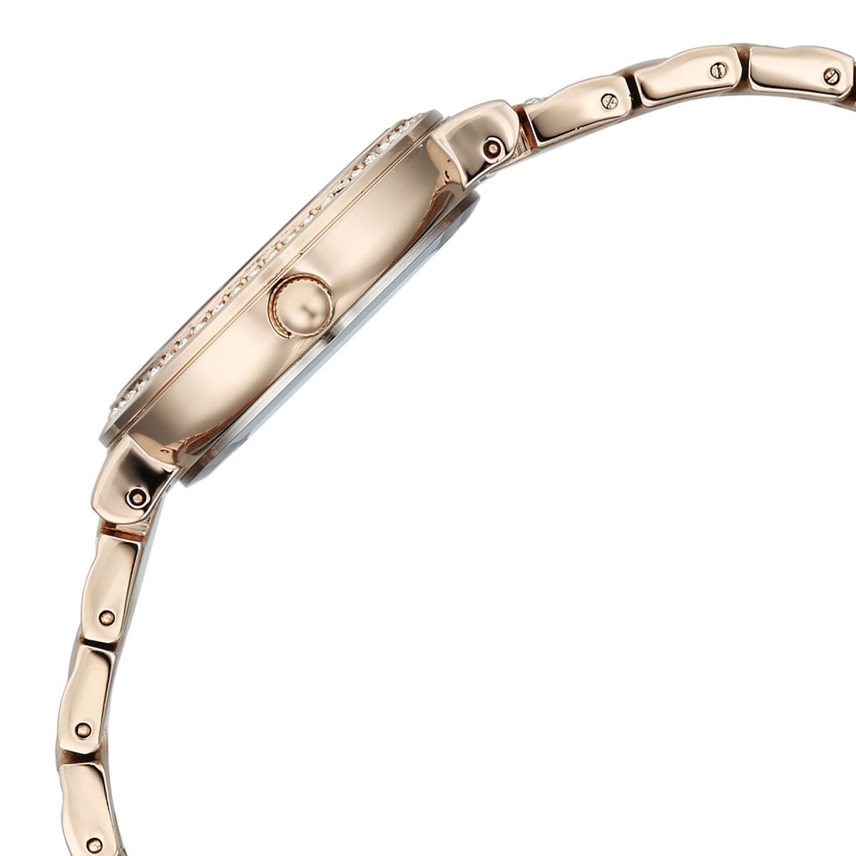 Titan Raga Spotlight Quartz Analog White Dial Rose Gold Metal Strap Watch For Women 5