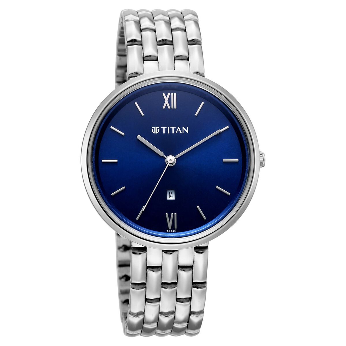 Titan Neo Quartz Analog Blue Dial Silver Metal Strap Watch For Women 2